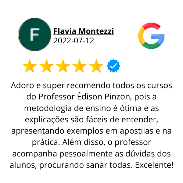 Avaliação Google 15 — aluno do Prof. Pinzon