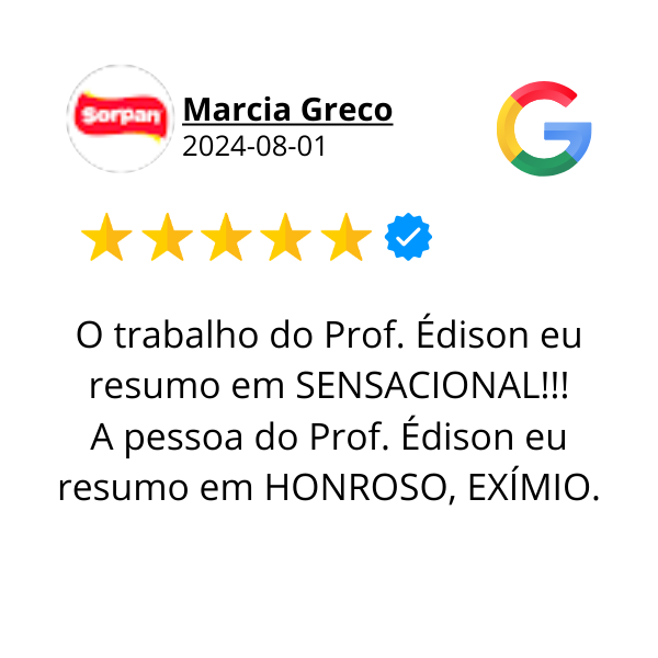 Avaliação Google 6 — aluno do Prof. Pinzon
