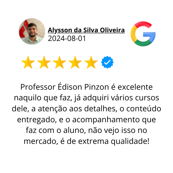 Avaliação Google 4 — aluno do Prof. Pinzon