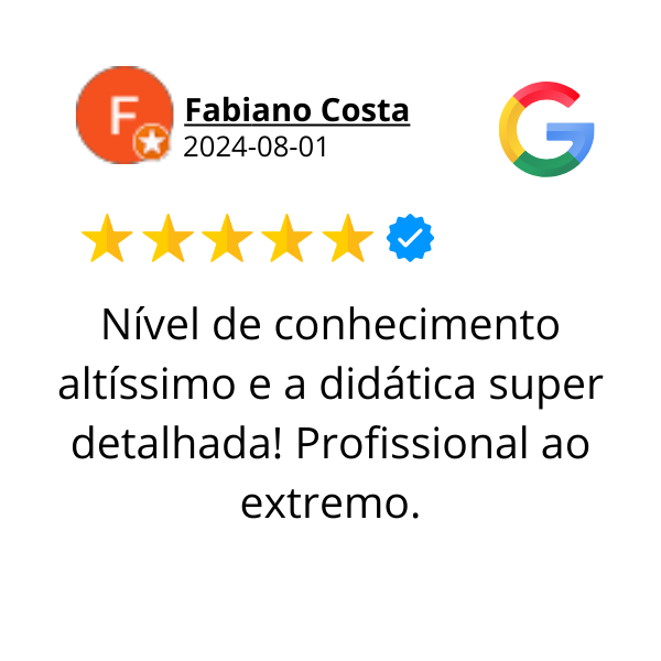Avaliação Google 10 — aluno do Prof. Pinzon